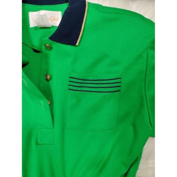 VTG California Girl Short Sleeve Pleated A-Line Midi Dress Green Women's Size 12 - Picture 7 of 13